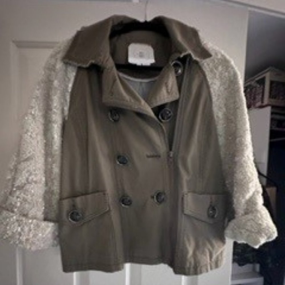 Anthropologie Sequin Sleeve Jacket